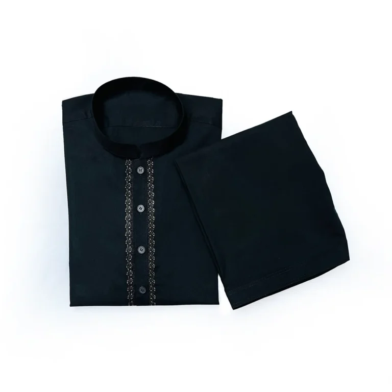 Black-Color-Embroidered-Mens-Pakistani-clothes-online-canada
