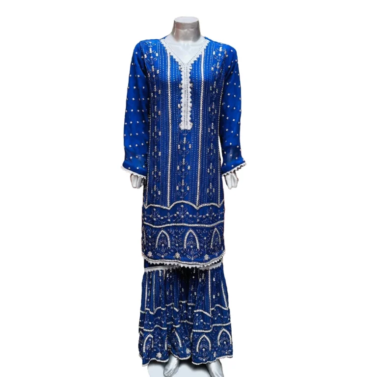Blue-Color-Chiffon-Pakistani-dresses-Canada