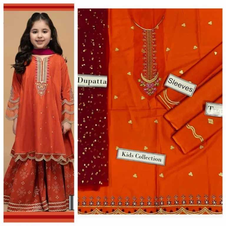 Brick-Orange-Pakistani-Clothes-For-Children