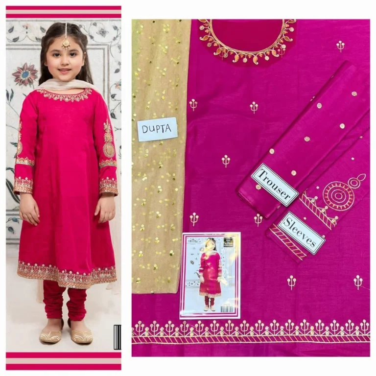 Dark-Fuchsia-Pakistani-Dress-For-Kids