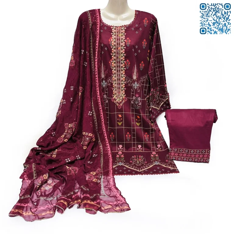 Dark-Raspberry-Embroidered-Lawn-pakistani-clothes-in-toronto