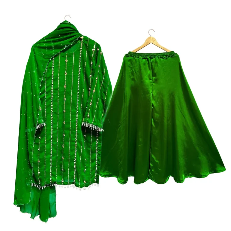 Green-Color-Fancy-Party-Wear-Sharara-Suit-2