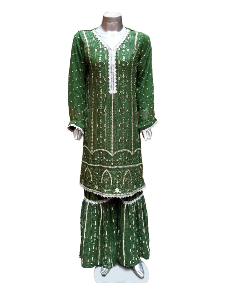 Green-Color-Pakistani-Chiffon-Designer-Outfit