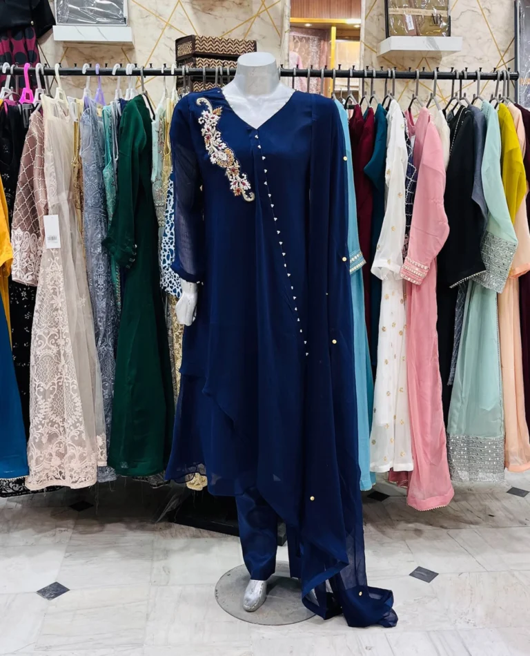 Navy-Blue-Pakistani-Chiffon-Suits-Online