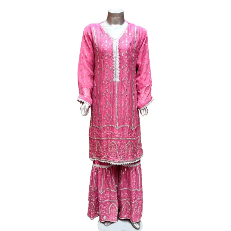 Pink-Color-pakistani-chiffon-clothes-in-toronto