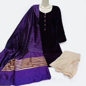 Purple-Color-3pc-Pakistani-Velvet-Suit