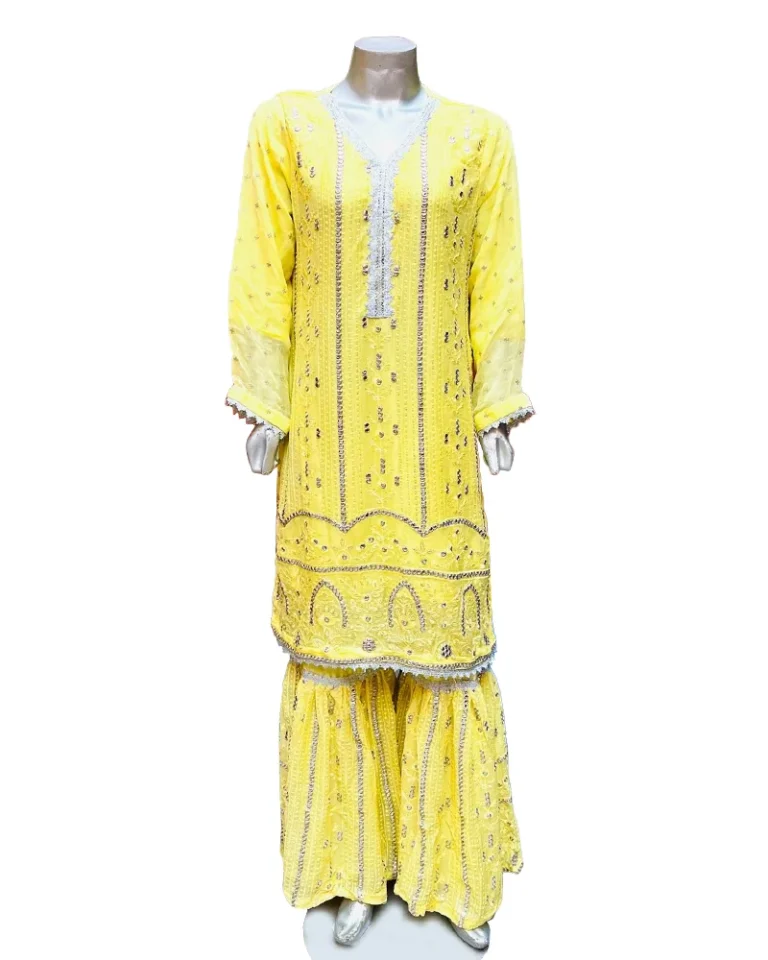 yellow-Color-Pakistani-Chiffon-Designer-Outfit