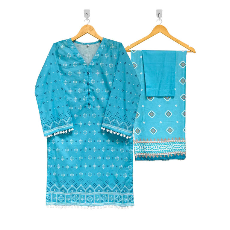 Ladies Butterfly Blue Color ready made pakistani clothes