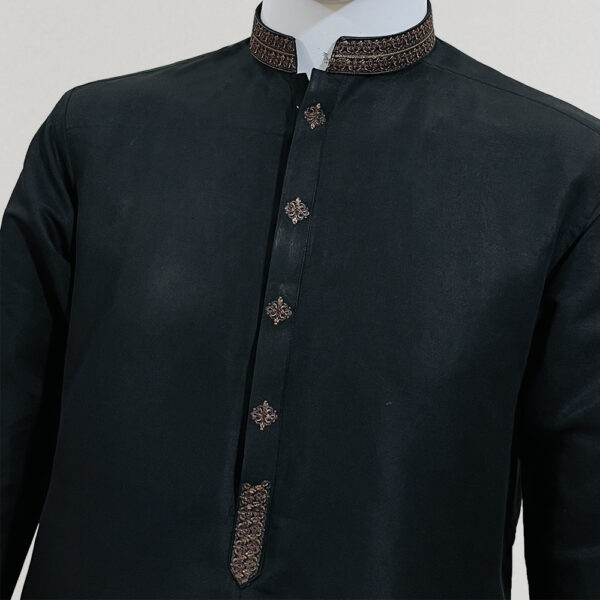 Black embroidered men shalwar kameez pakistan