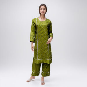 Chic Parrot Green dhanak co ord set pakistan.jpg