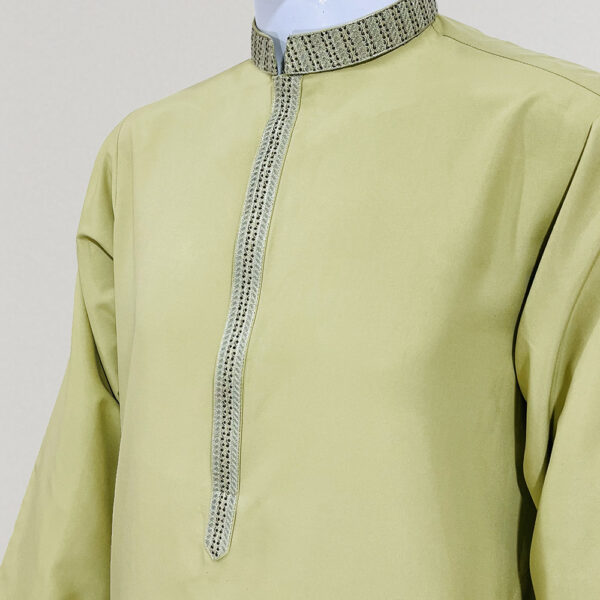 Olive Green embroidered shalwar kameez men