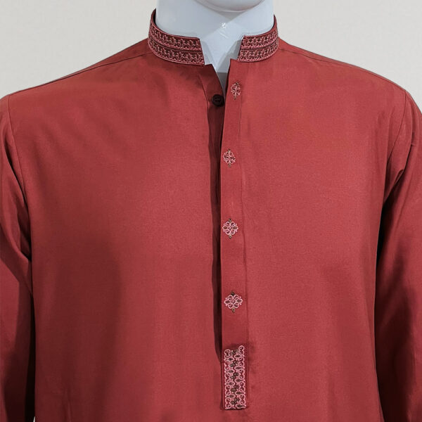 Reddish mens shalwar kameez