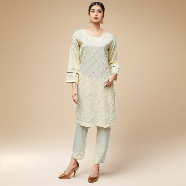 Bone color women co ord set pakistan