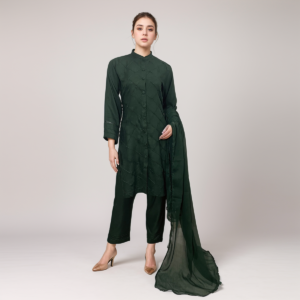 Dark Green women co ord set pakistan