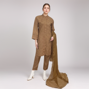 Pale Brown co ord set pakistan