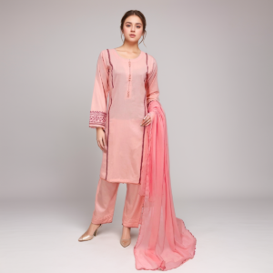 Pink Lawn women co ord set pakistan