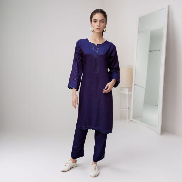 Dark Purple women co ord set pakistan