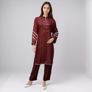 Wine co ord set pakistan