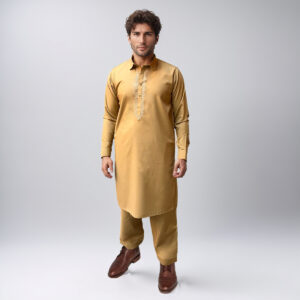 Embroidered Camel Pakistani Men's Shalwar Kameez