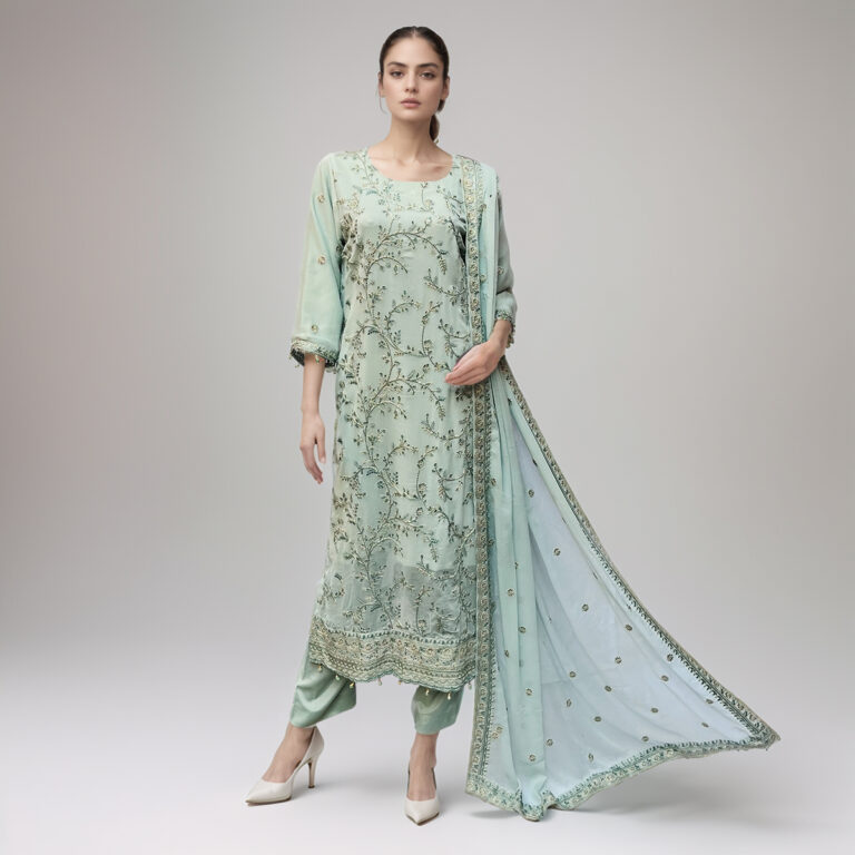 Green Spring Chiffon suits pakistan wholesale