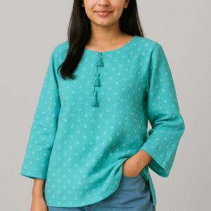 Cyan Designer chikankari kurti Canada