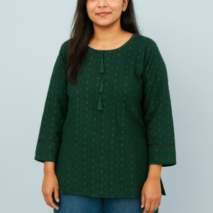 Green Chikankari kurti for women Canada