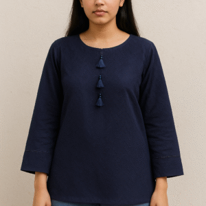 Navy blue Chikankari embroidered kurti Canada