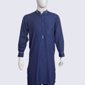 Navy blue Wash & wear shalwar kameez online Canada