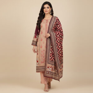 Coral Wholesale Linen Pakistani Suit Canada