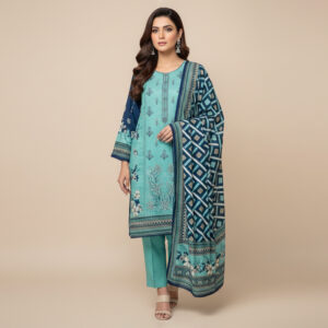 Cyan Wholesale Linen Pakistani Suit Canada