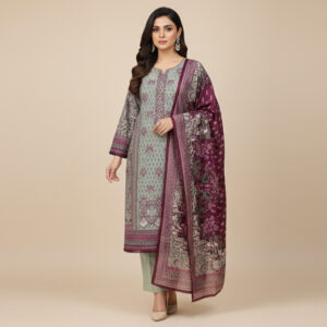 Light Grey Wholesale Linen Pakistani Suit Canada