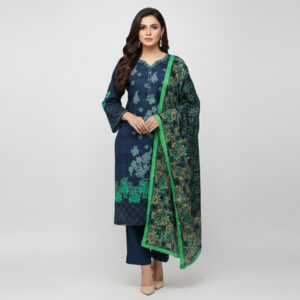 Nile Blue Wholesale Linen Pakistani Suit Canada