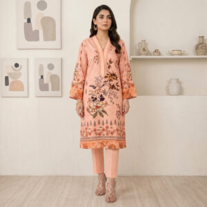 Pastel Peach 2pc Pakistani Linen Suits Wholesale Canada