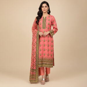 Coral Pink Wholesale Bin Saeed Lawn Suit Canada