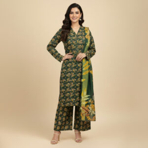 Dark Green Wholesale Bin Saeed Lawn Suit Canada