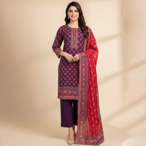 Deep Voilet Wholesale Bin Saeed Lawn Suit Canada