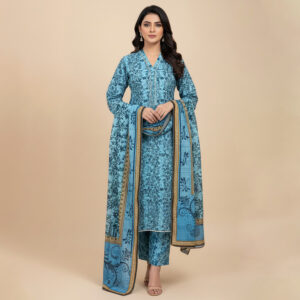 Glacier Blue Wholesale Bin Saeed Lawn Suit Canada