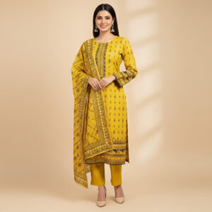 Light Mustard Wholesale Bin Saeed Lawn Suit Canada