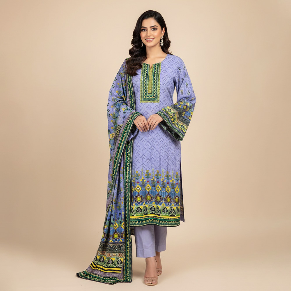 Pastel Purple Wholesale Bin Saeed Lawn Suit Canada (2)
