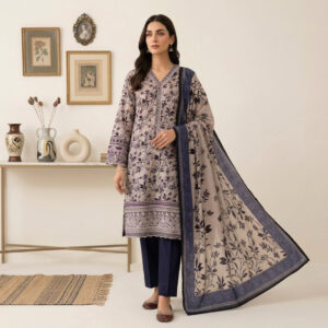 Classic Taupe 3 Piece Lawn Suits Wholesale