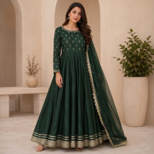 Emerald Green Silk Outfit Made to Order