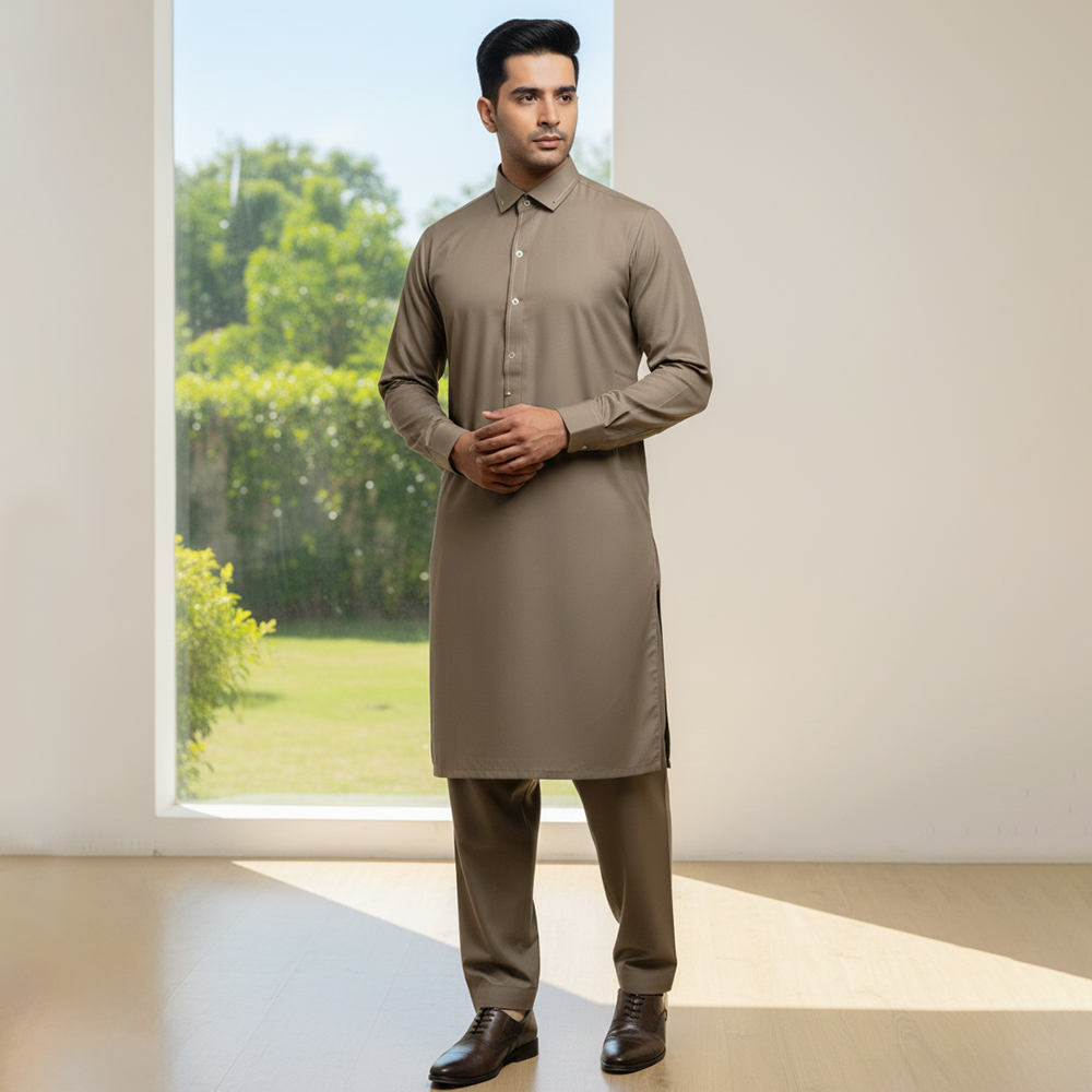 Mens Brownish wholesale pakistani salwar kameez toronto supplier