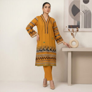 Mustard 2-Piece Wholesale Pakistani Linen Suit Canada