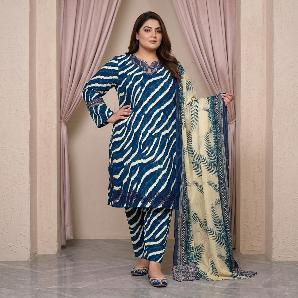 Navy blue Plus Size wholesale pakistani salwar kameez toronto supplier