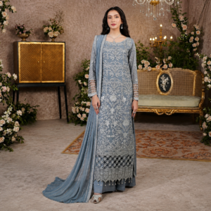 Cool-Grey pakistani party wear wholesale