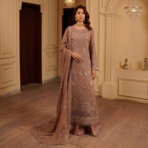 French-Beige pakistani party wear wholesale