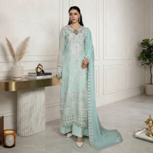 Greenish-Cyan pakistani party wear wholesale canada
