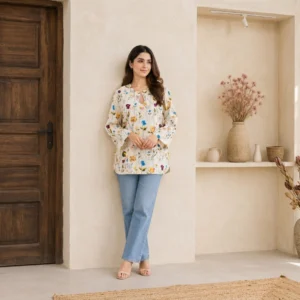 Ivory white Kurti pakistani kurtis wholesale canada