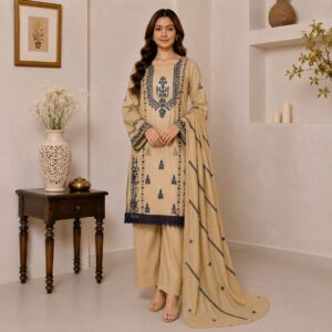 Beige Pakistani Dhanak Suit Canada