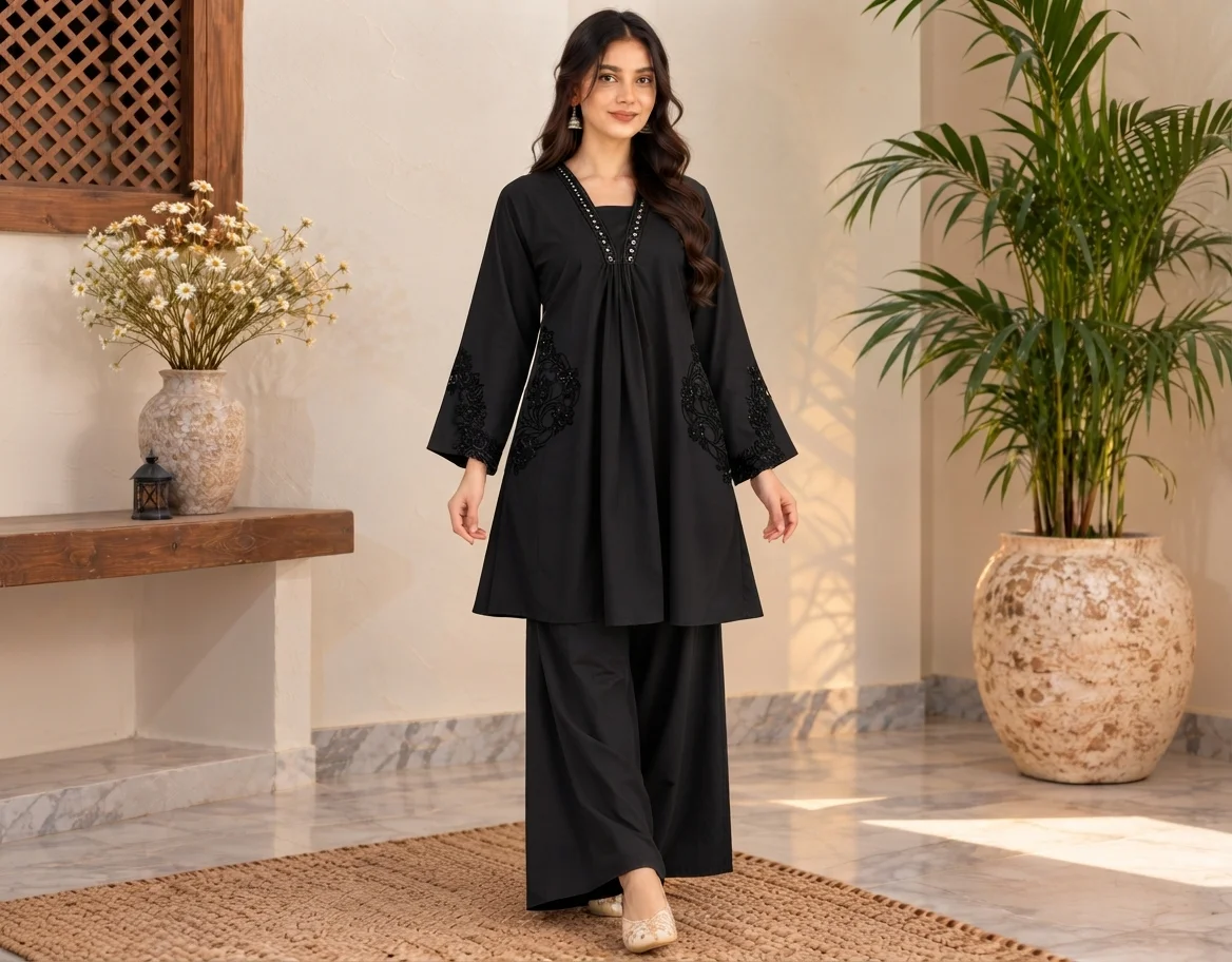 Jet Black Dhanak Suit Canada